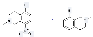 8-Isoquinolinamine,1,2,3,4-tetrahydro-2-methyl- can be prepared by 5-bromo-1,2,3,4-tetrahydro-2-methyl-8-nitroisoquinoline